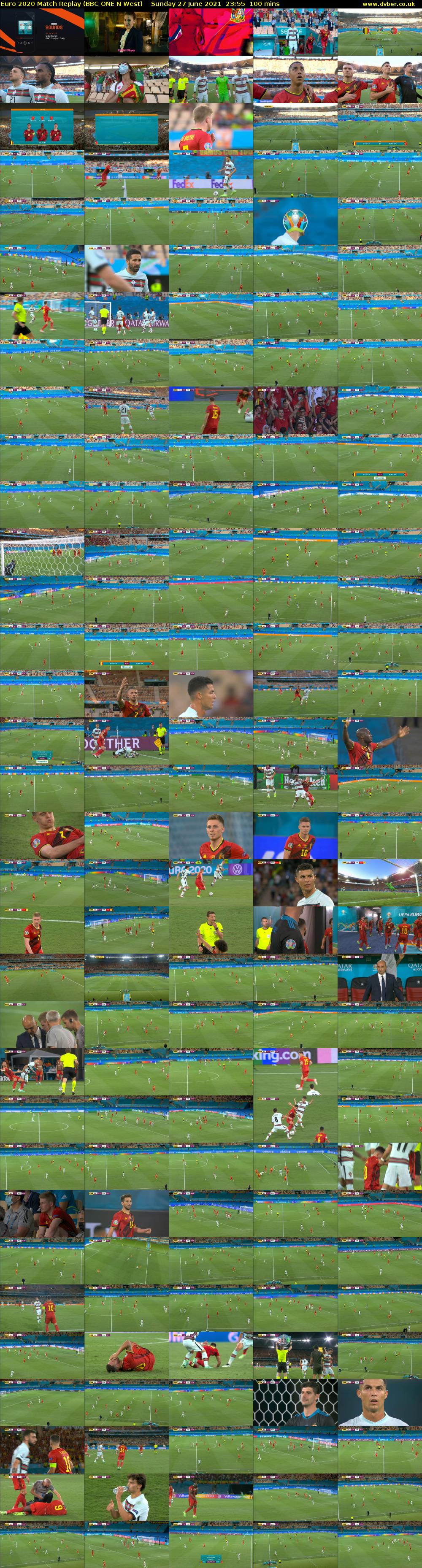 Euro 2020 Match Replay (BBC ONE N West) Sunday 27 June 2021 23:55 - 01:35