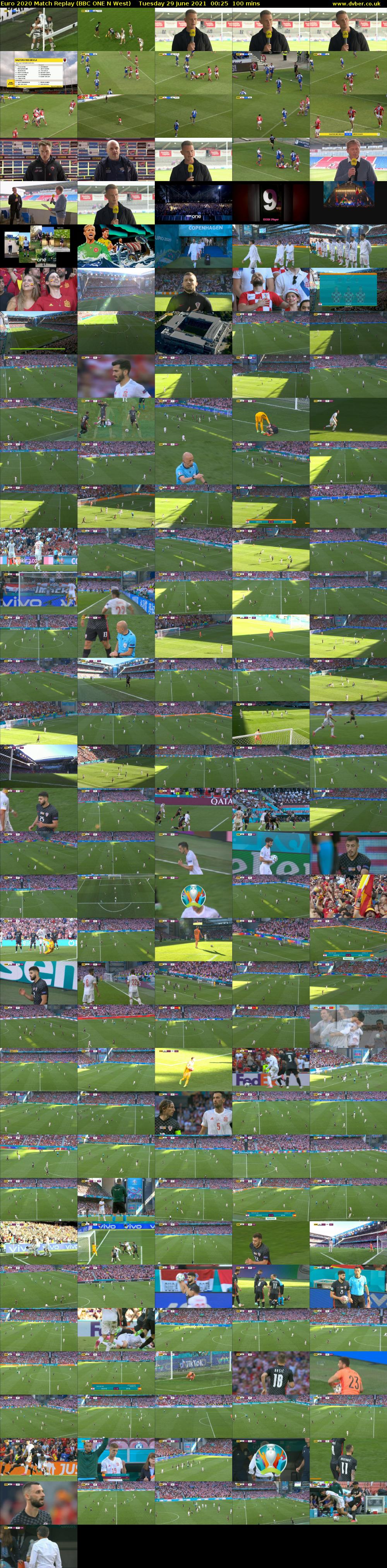 Euro 2020 Match Replay (BBC ONE N West) Tuesday 29 June 2021 00:25 - 02:05