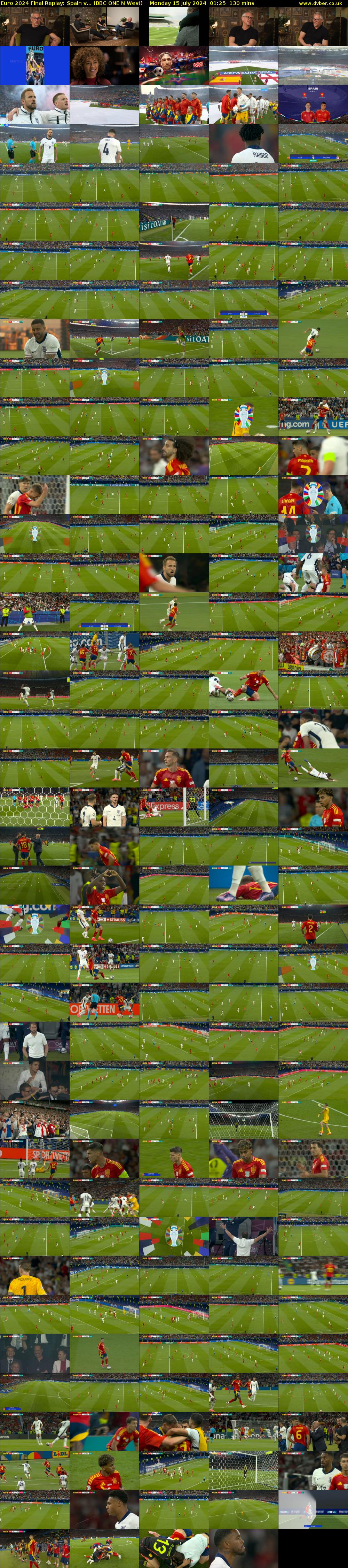 Euro 2024 Final Replay: Spain v... (BBC ONE N West) Monday 15 July 2024 01:25 - 03:35