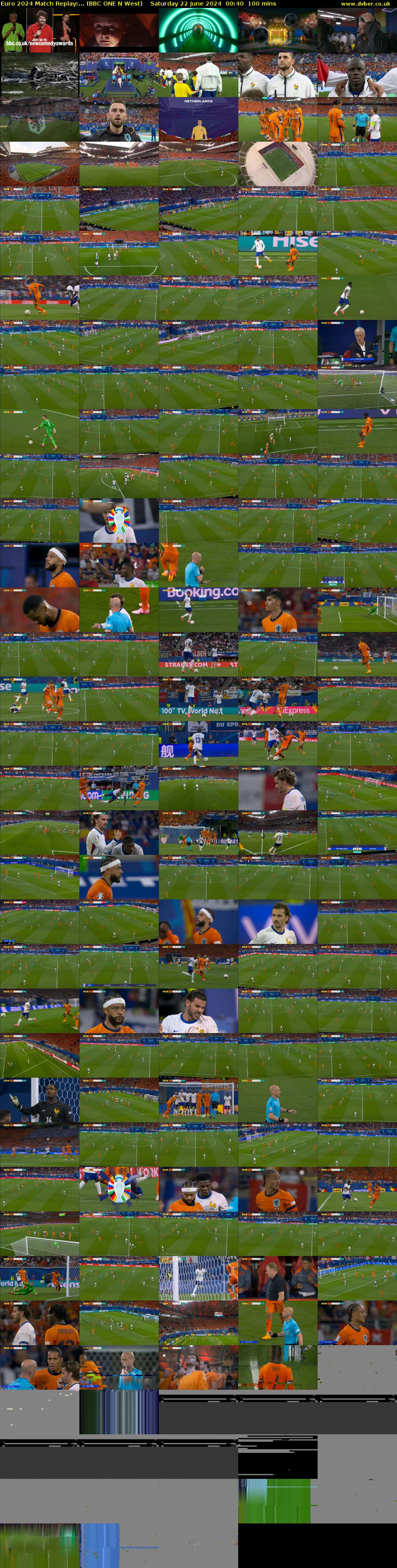 Euro 2024 Match Replay:... (BBC ONE N West) Saturday 22 June 2024 00:40 - 02:20