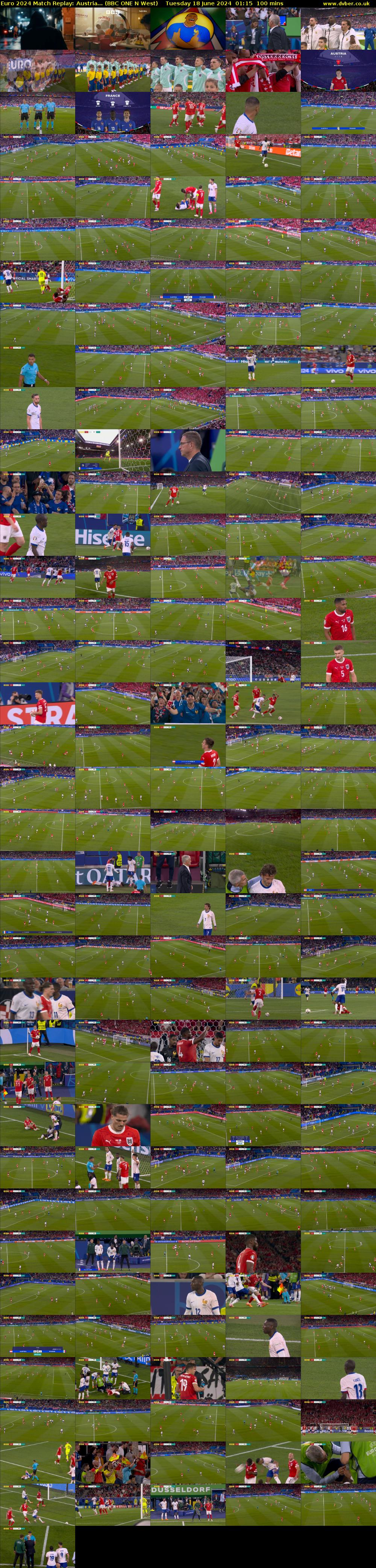 Euro 2024 Match Replay: Austria... (BBC ONE N West) Tuesday 18 June 2024 01:15 - 02:55