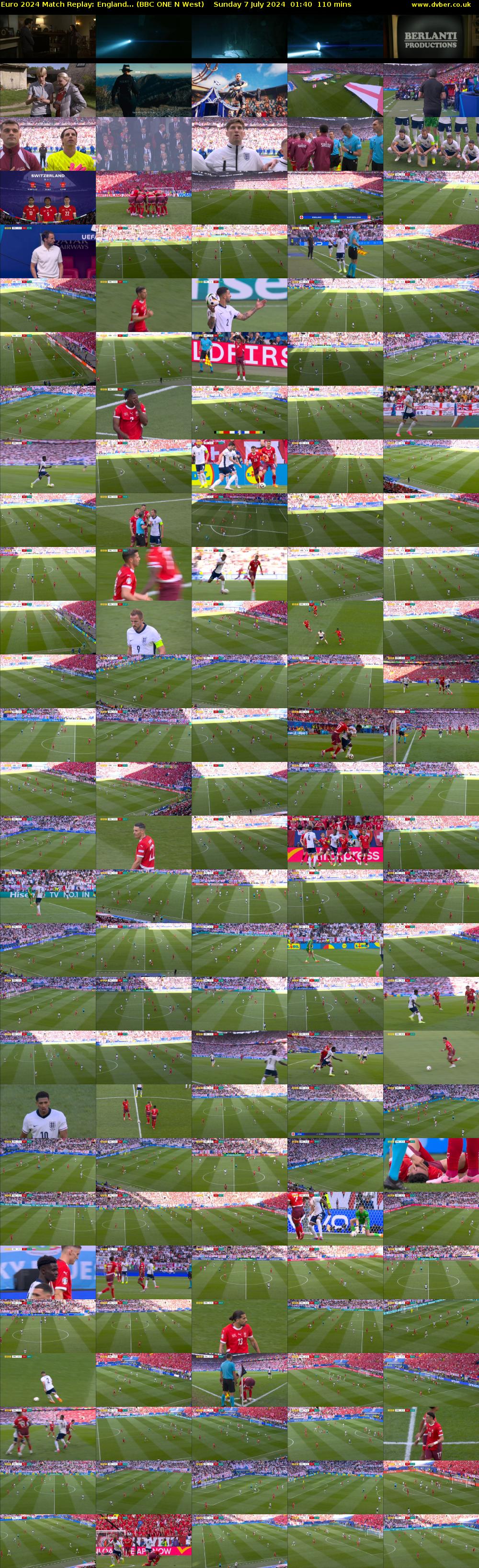Euro 2024 Match Replay: England... (BBC ONE N West) Sunday 7 July 2024 01:40 - 03:30