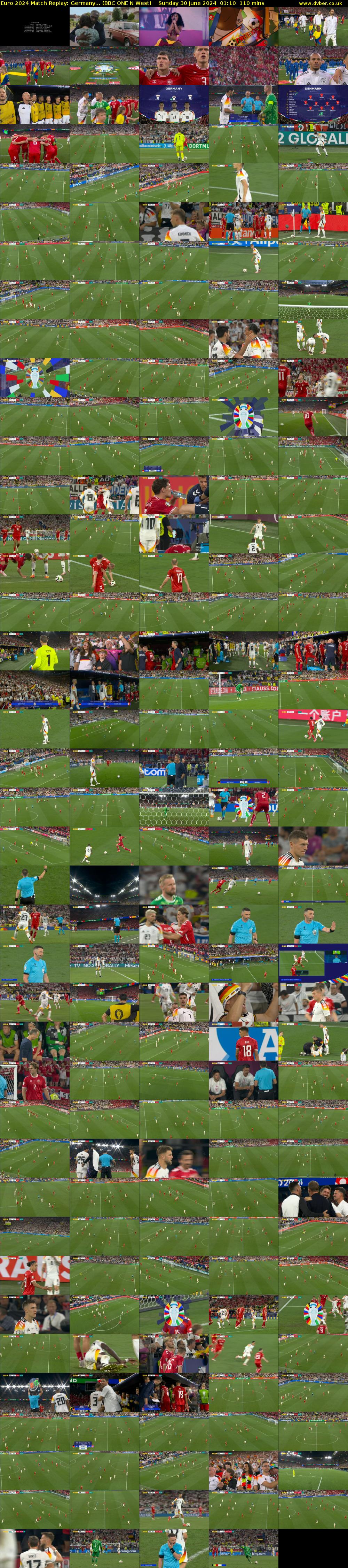 Euro 2024 Match Replay: Germany... (BBC ONE N West) Sunday 30 June 2024 01:10 - 03:00