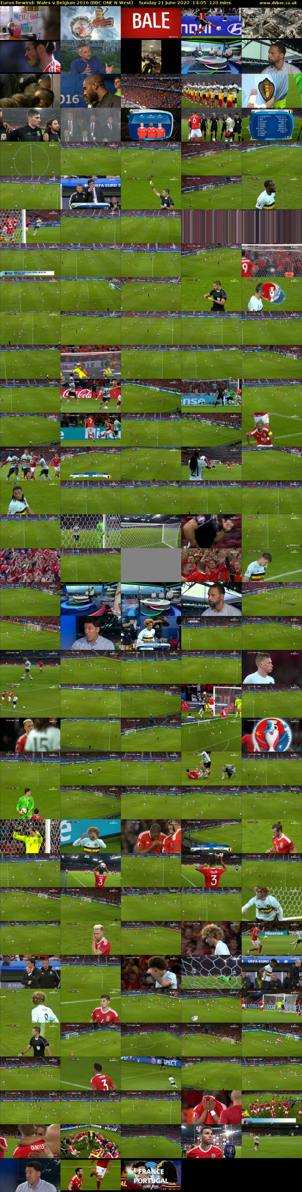 Euros Rewind: Wales v Belgium 2016 (BBC ONE N West) Sunday 21 June 2020 14:05 - 16:05