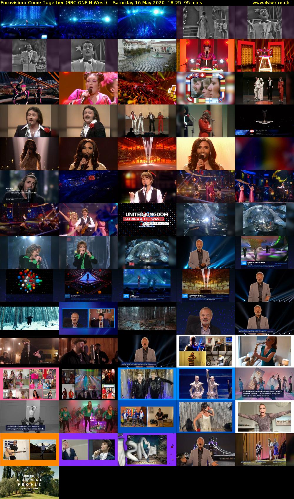Eurovision: Come Together (BBC ONE N West) Saturday 16 May 2020 18:25 - 20:00