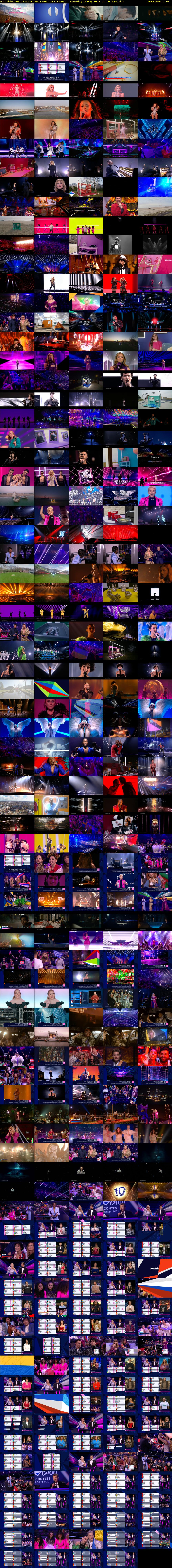 Eurovision Song Contest 2021 (BBC ONE N West) Saturday 22 May 2021 20:00 - 23:45