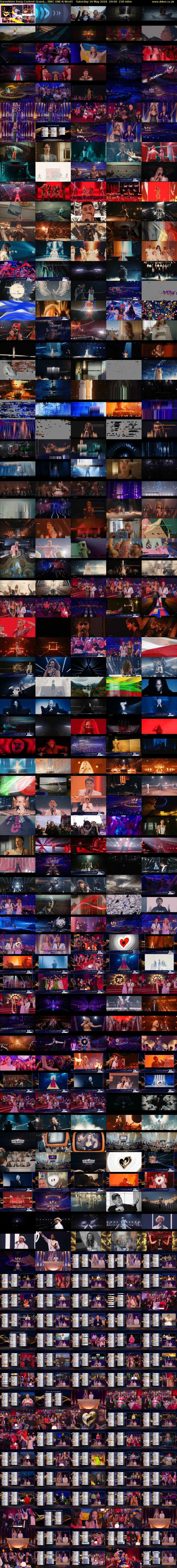 Eurovision Song Contest Grand... (BBC ONE N West) Saturday 16 May 2026 20:00 - 23:50