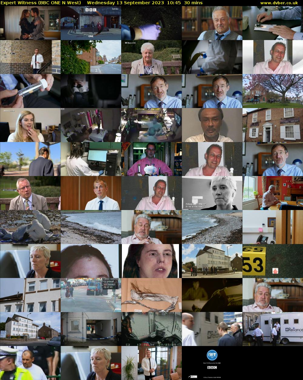 Expert Witness (BBC ONE N West) Wednesday 13 September 2023 10:45 - 11:15