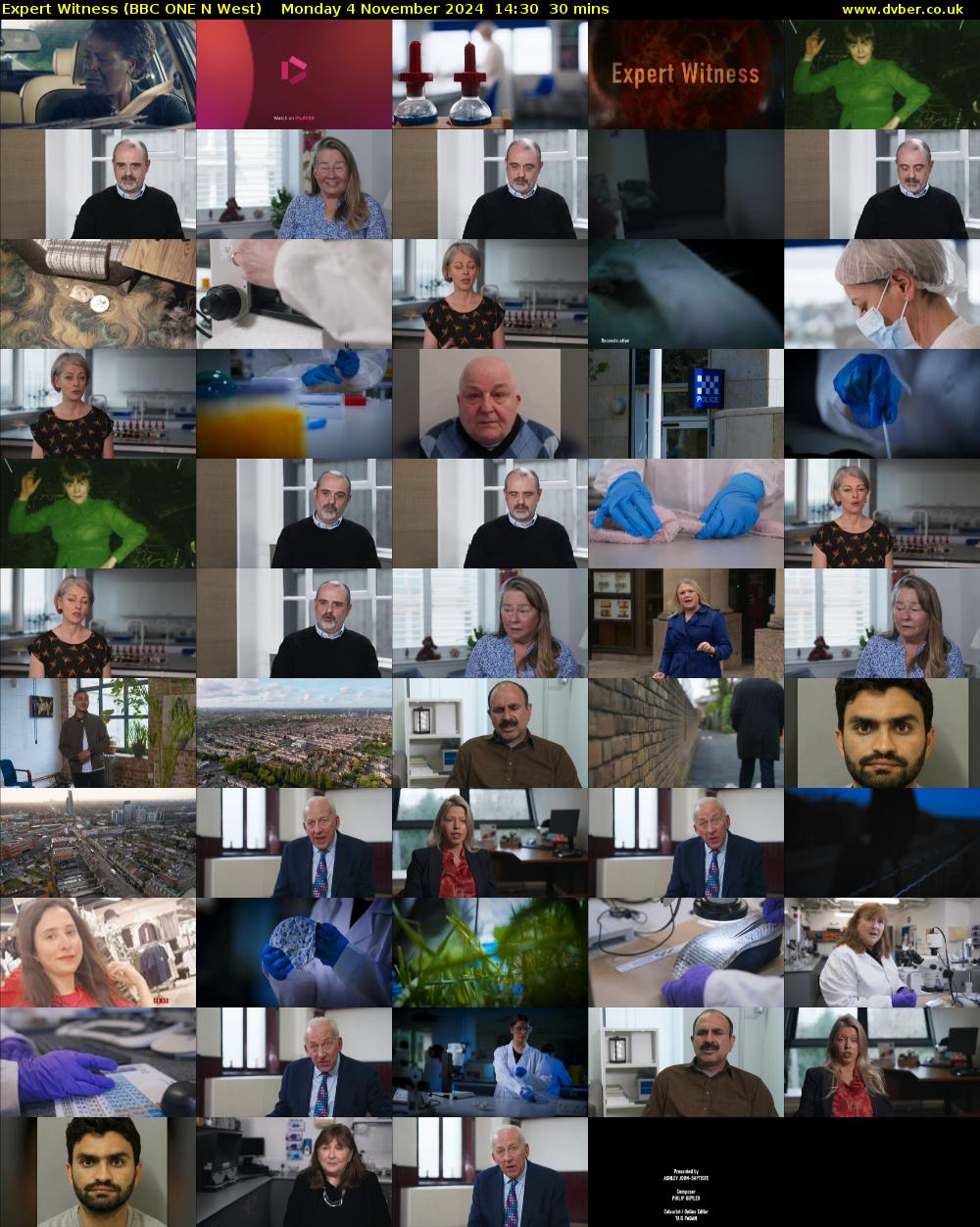 Expert Witness (BBC ONE N West) Monday 4 November 2024 14:30 - 15:00
