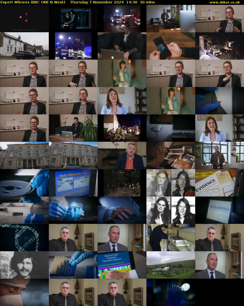 Expert Witness (BBC ONE N West) Thursday 7 November 2024 14:30 - 15:00