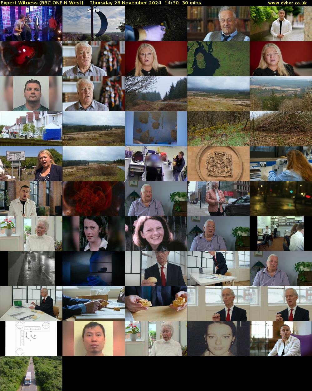 Expert Witness (BBC ONE N West) Thursday 28 November 2024 14:30 - 15:00