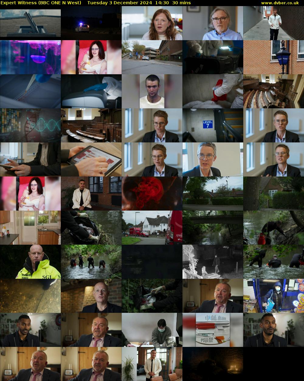 Expert Witness (BBC ONE N West) Tuesday 3 December 2024 14:30 - 15:00