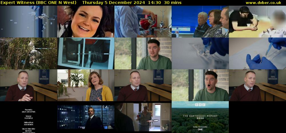 Expert Witness (BBC ONE N West) Thursday 5 December 2024 14:30 - 15:00
