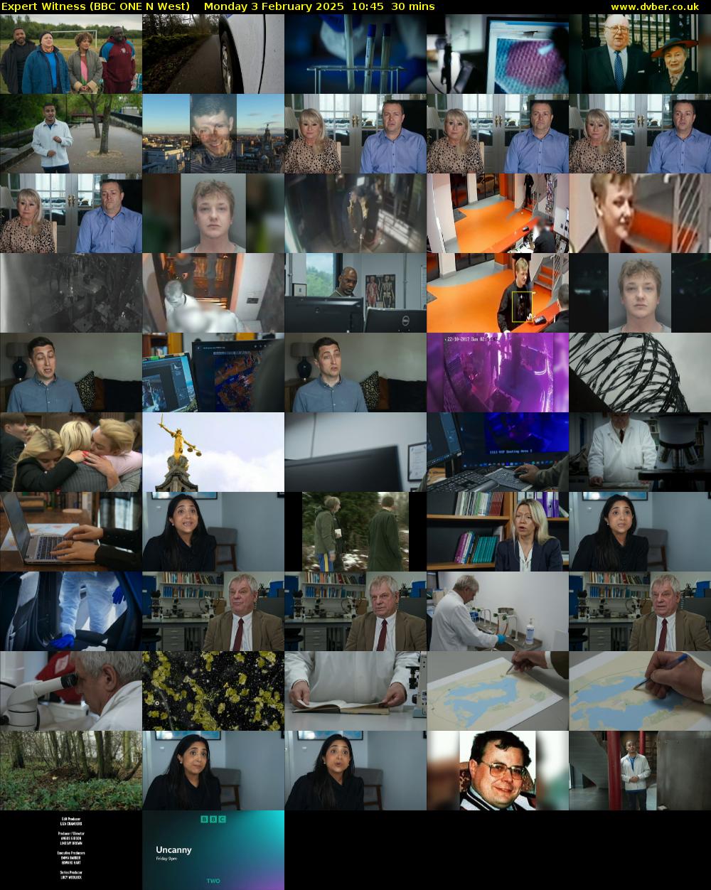Expert Witness (BBC ONE N West) Monday 3 February 2025 10:45 - 11:15