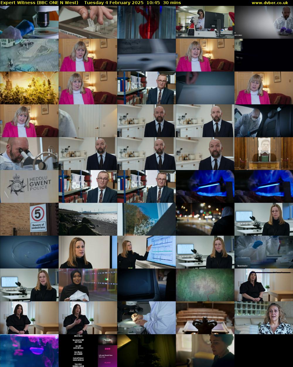 Expert Witness (BBC ONE N West) Tuesday 4 February 2025 10:45 - 11:15