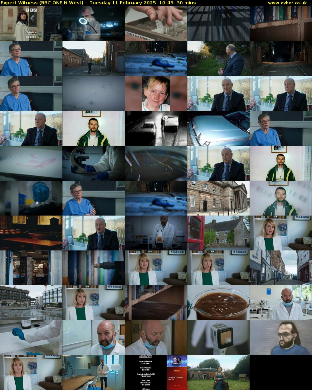 Expert Witness (BBC ONE N West) Tuesday 11 February 2025 10:45 - 11:15