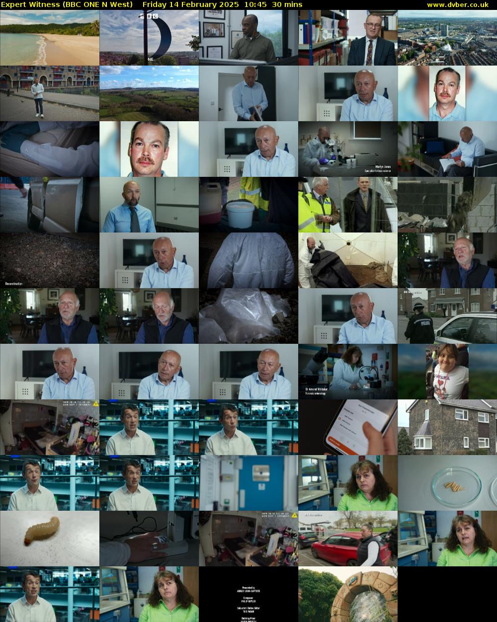 Expert Witness (BBC ONE N West) Friday 14 February 2025 10:45 - 11:15