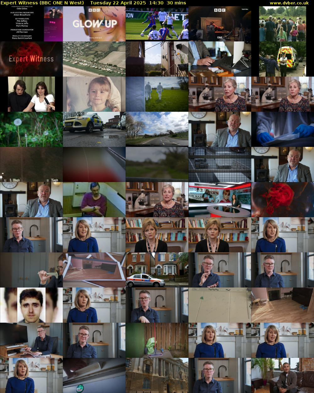 Expert Witness (BBC ONE N West) Tuesday 22 April 2025 14:30 - 15:00