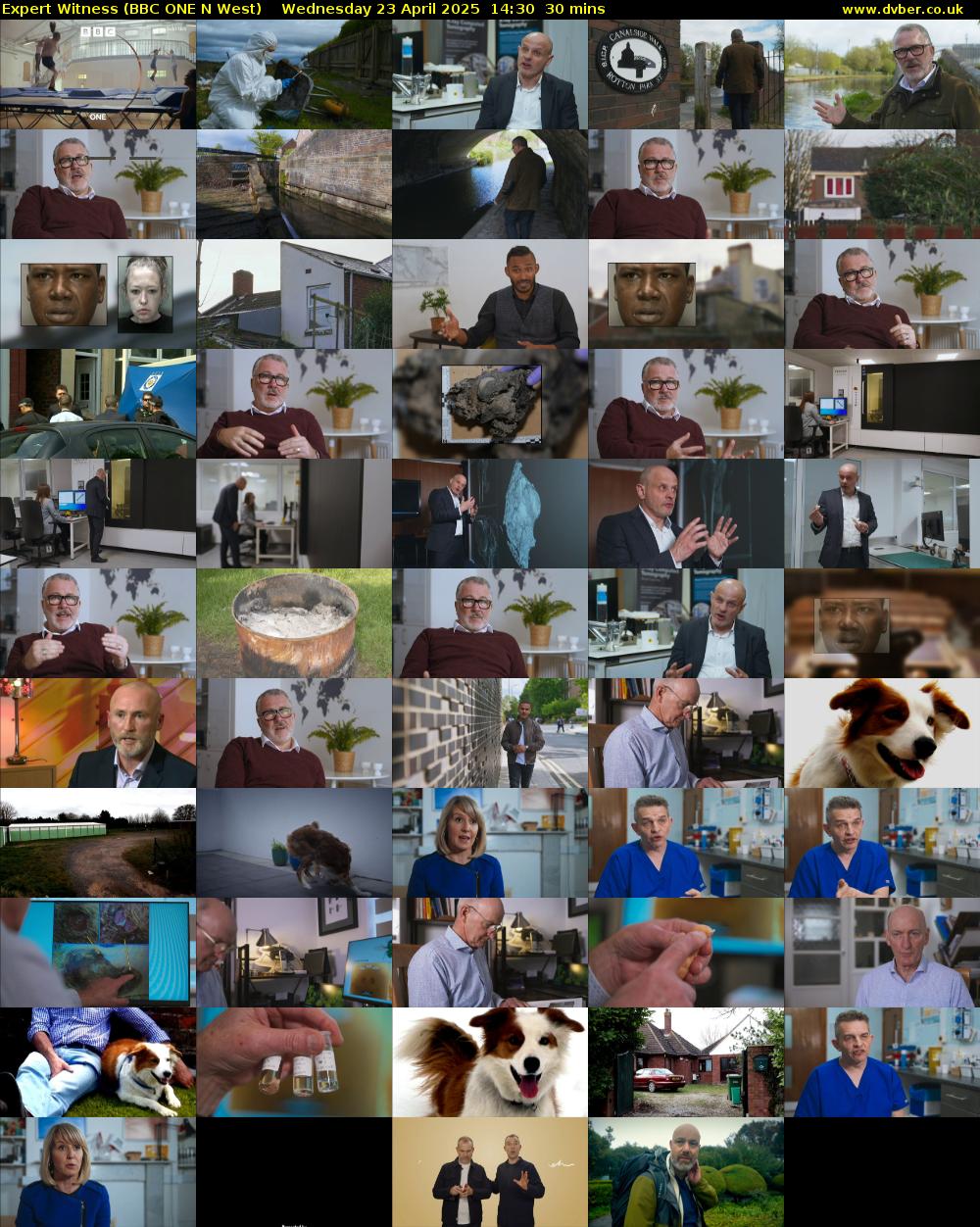 Expert Witness (BBC ONE N West) Wednesday 23 April 2025 14:30 - 15:00