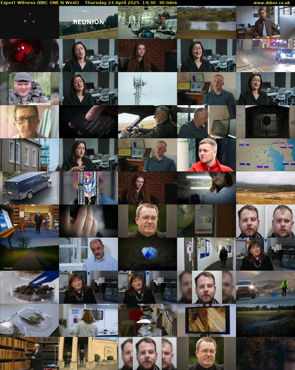 Expert Witness (BBC ONE N West) Thursday 24 April 2025 14:30 - 15:00
