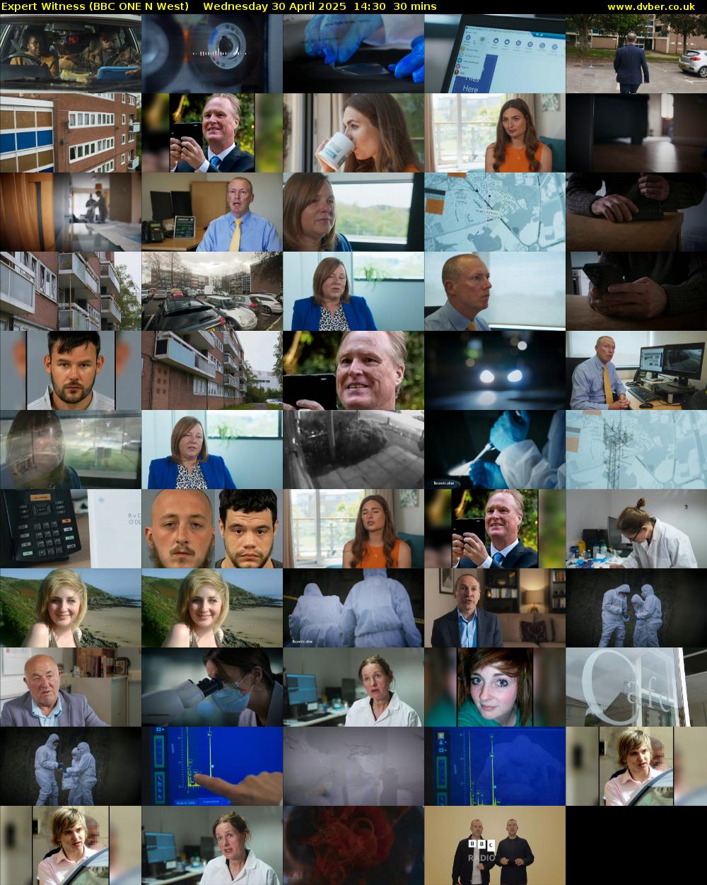 Expert Witness (BBC ONE N West) Wednesday 30 April 2025 14:30 - 15:00