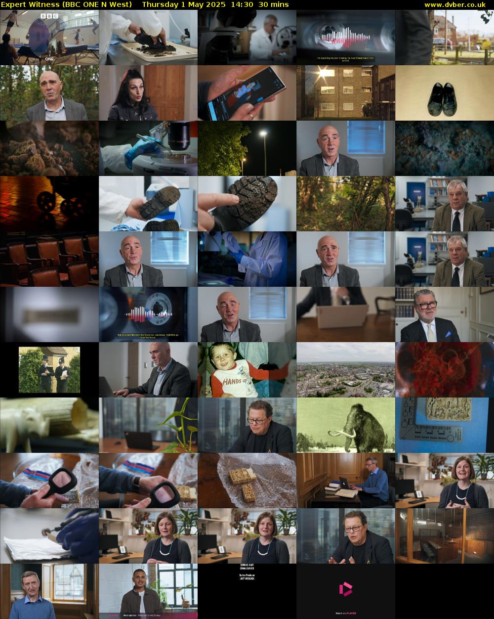 Expert Witness (BBC ONE N West) Thursday 1 May 2025 14:30 - 15:00