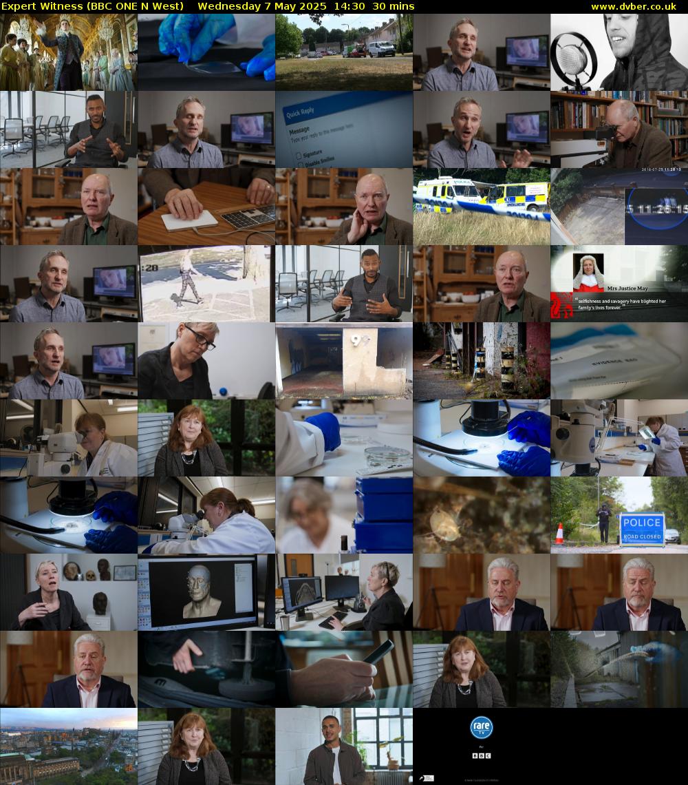 Expert Witness (BBC ONE N West) Wednesday 7 May 2025 14:30 - 15:00