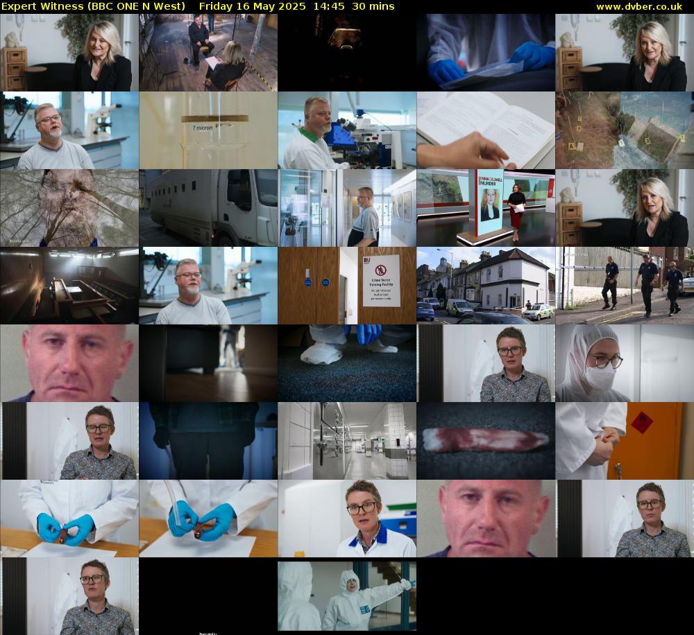 Expert Witness (BBC ONE N West) Friday 16 May 2025 14:45 - 15:15
