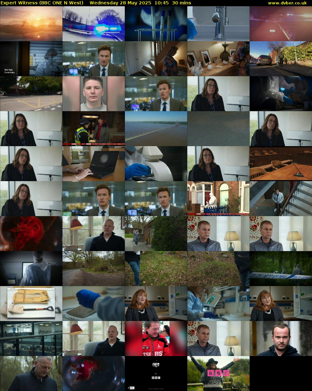 Expert Witness (BBC ONE N West) Wednesday 28 May 2025 10:45 - 11:15
