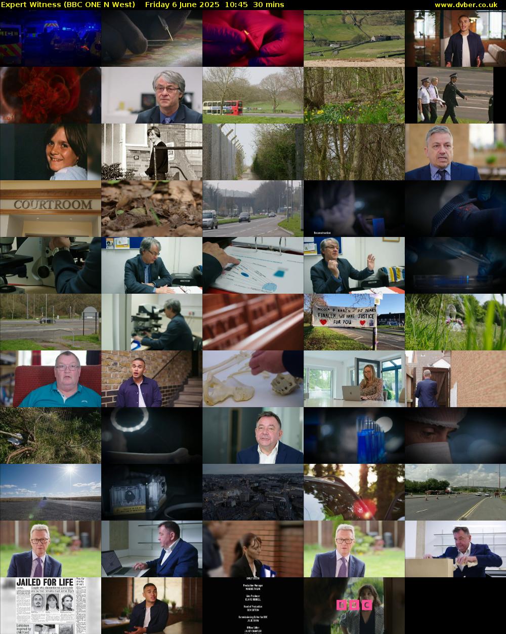 Expert Witness (BBC ONE N West) Friday 6 June 2025 10:45 - 11:15