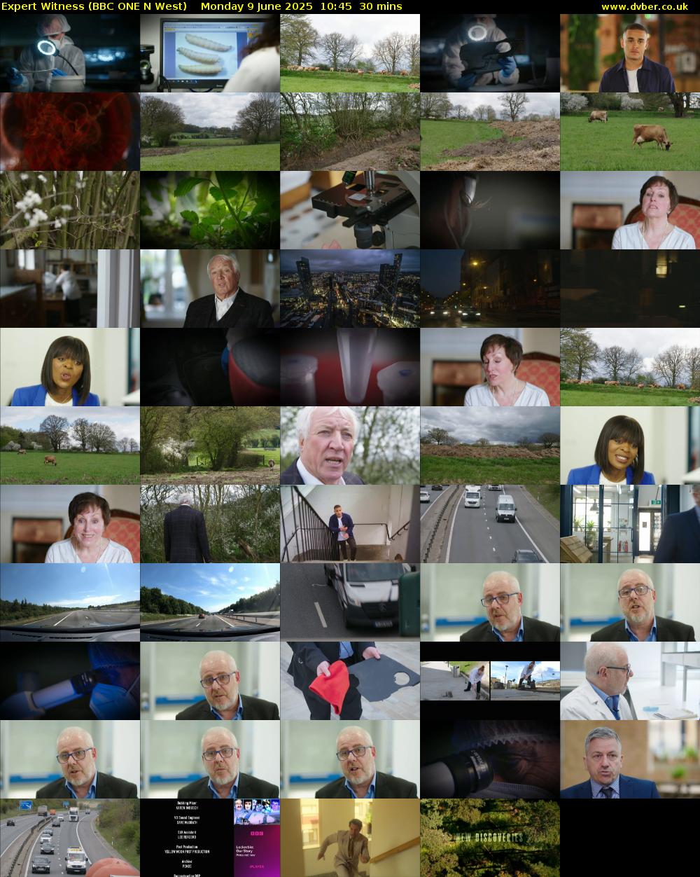 Expert Witness (BBC ONE N West) Monday 9 June 2025 10:45 - 11:15