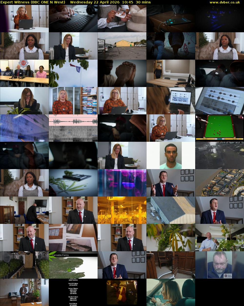 Expert Witness (BBC ONE N West) Wednesday 22 April 2026 10:45 - 11:15