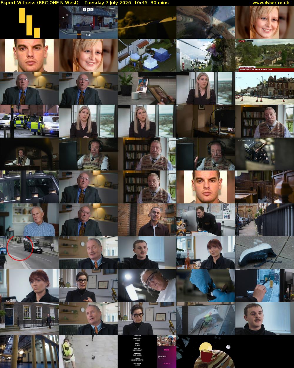 Expert Witness (BBC ONE N West) Tuesday 7 July 2026 10:45 - 11:15
