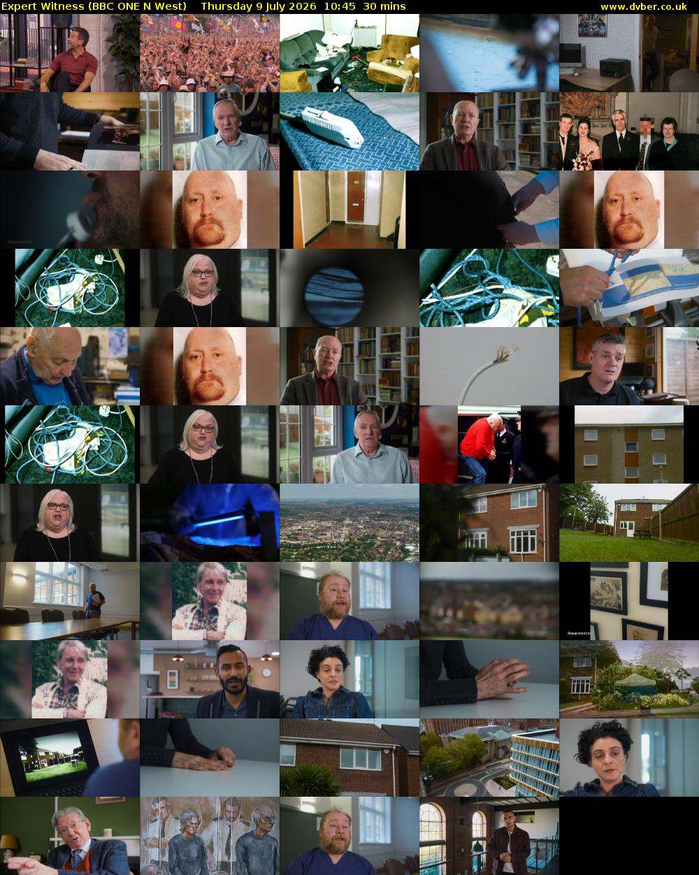 Expert Witness (BBC ONE N West) Thursday 9 July 2026 10:45 - 11:15