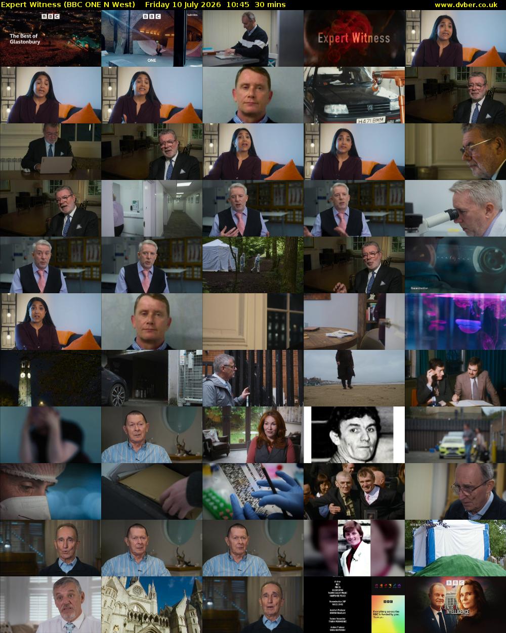 Expert Witness (BBC ONE N West) Friday 10 July 2026 10:45 - 11:15