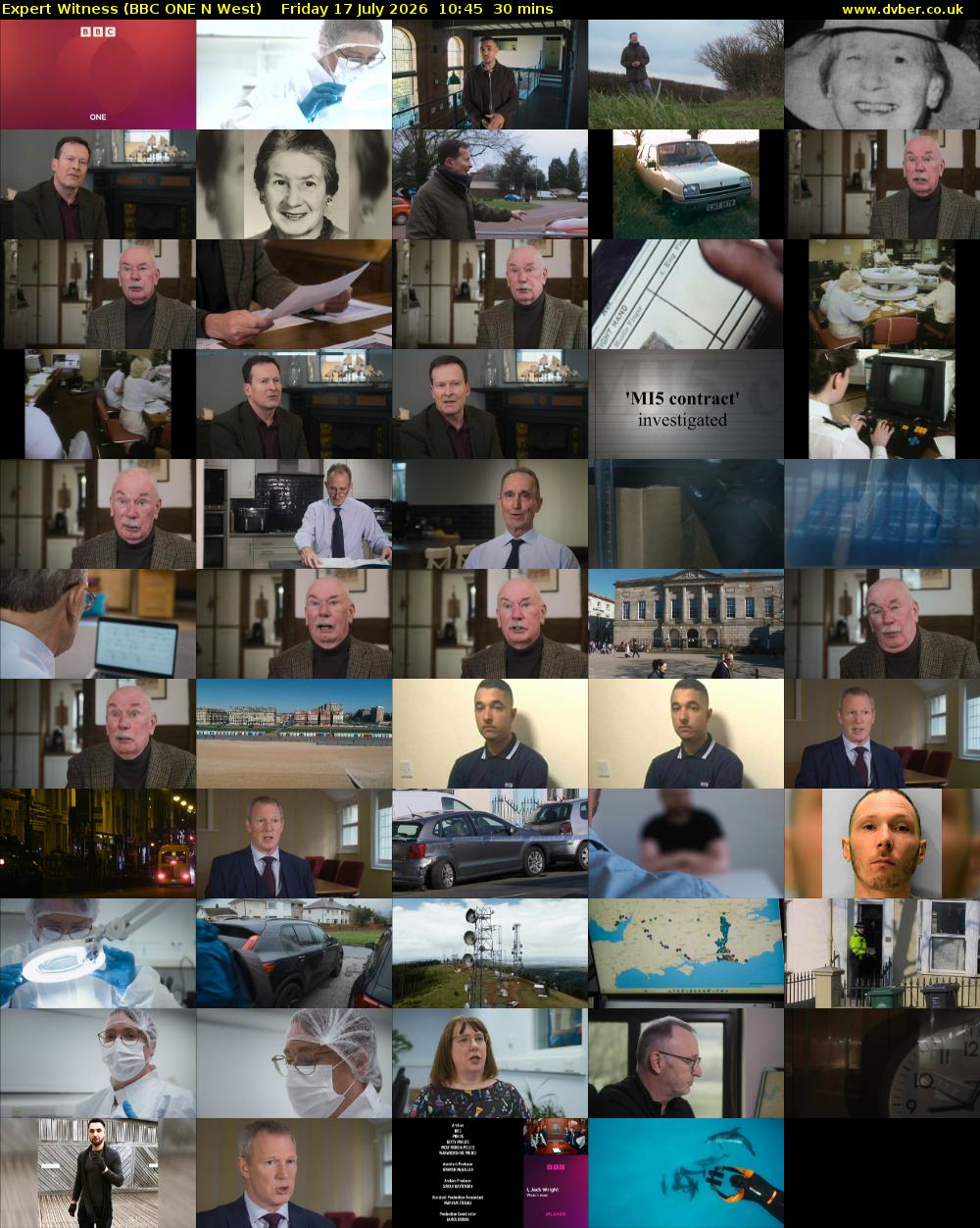 Expert Witness (BBC ONE N West) Friday 17 July 2026 10:45 - 11:15