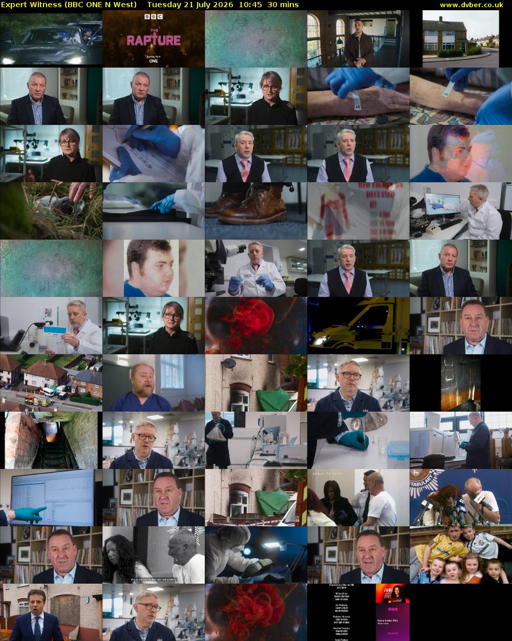 Expert Witness (BBC ONE N West) Tuesday 21 July 2026 10:45 - 11:15