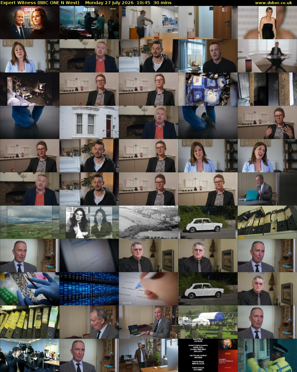Expert Witness (BBC ONE N West) Monday 27 July 2026 10:45 - 11:15