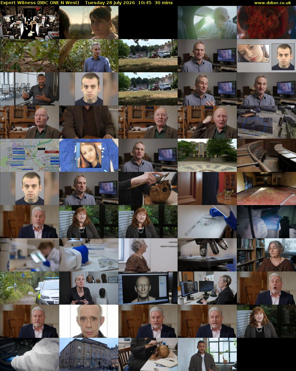 Expert Witness (BBC ONE N West) Tuesday 28 July 2026 10:45 - 11:15
