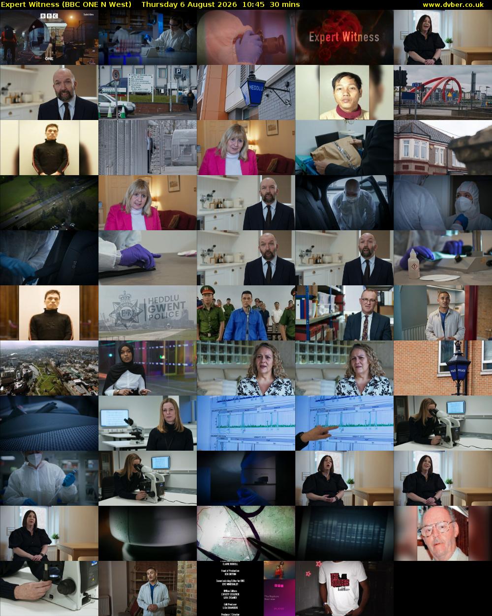 Expert Witness (BBC ONE N West) Thursday 6 August 2026 10:45 - 11:15