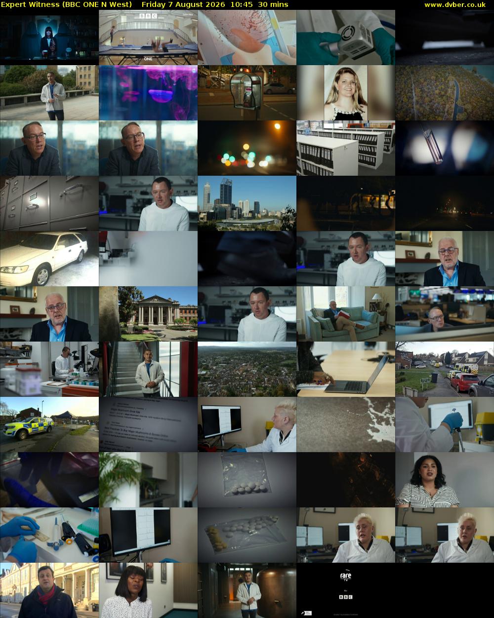 Expert Witness (BBC ONE N West) Friday 7 August 2026 10:45 - 11:15