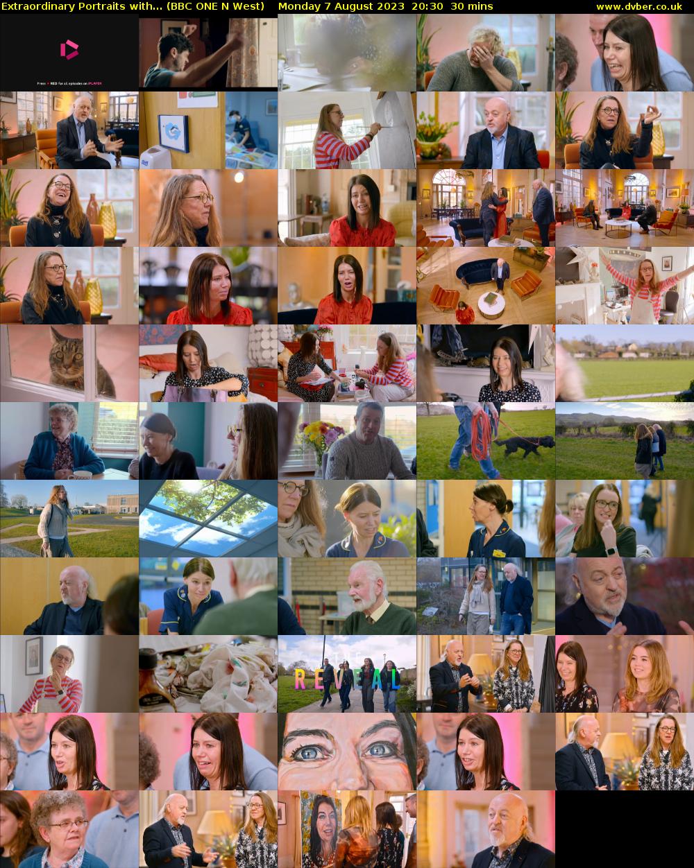 Extraordinary Portraits with... (BBC ONE N West) Monday 7 August 2023 20:30 - 21:00