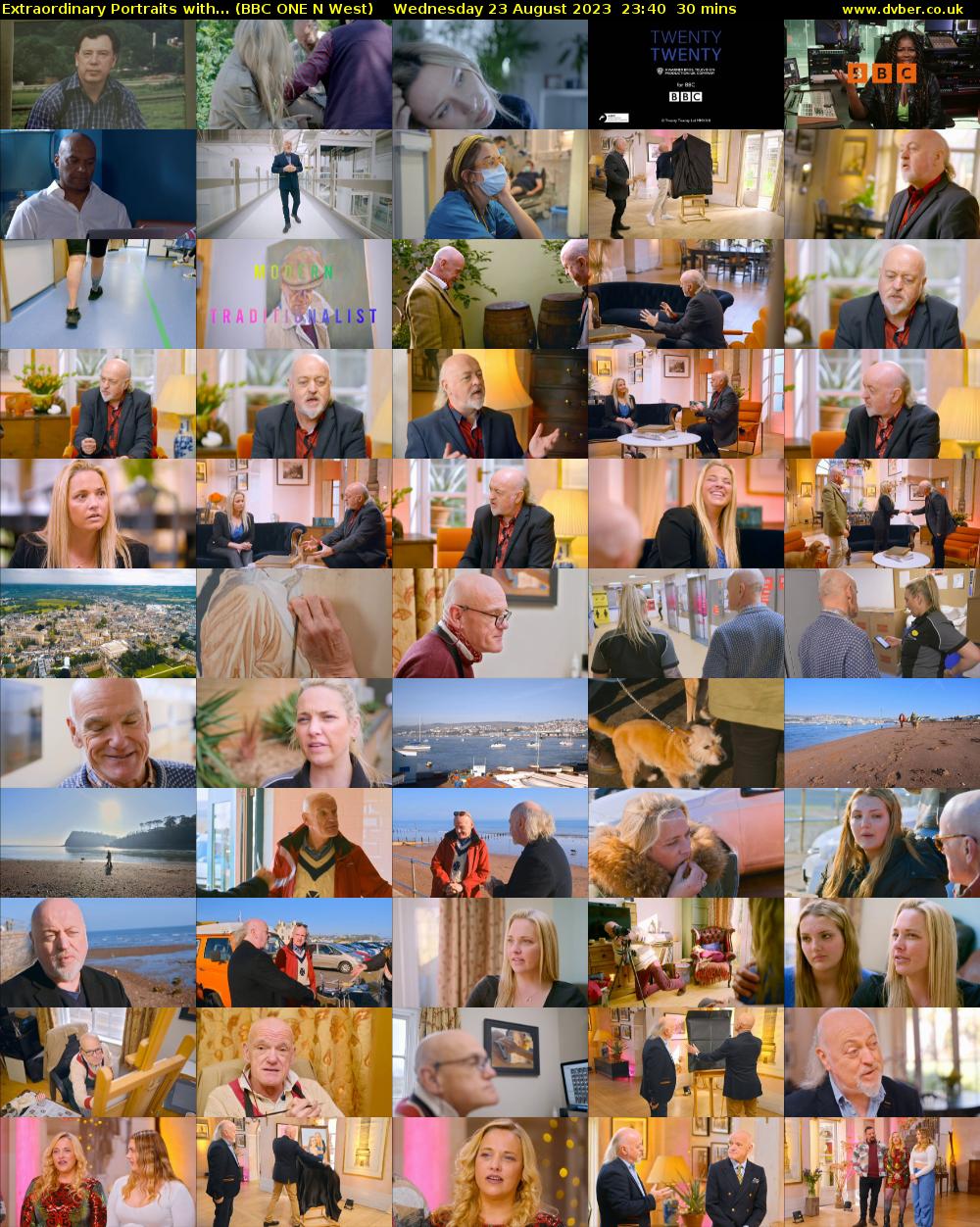Extraordinary Portraits with... (BBC ONE N West) Wednesday 23 August 2023 23:40 - 00:10