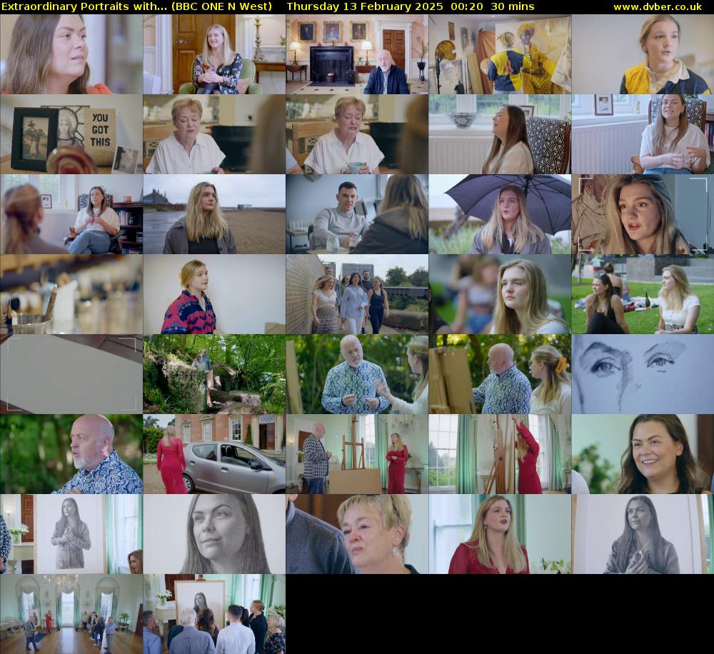 Extraordinary Portraits with... (BBC ONE N West) Thursday 13 February 2025 00:20 - 00:50