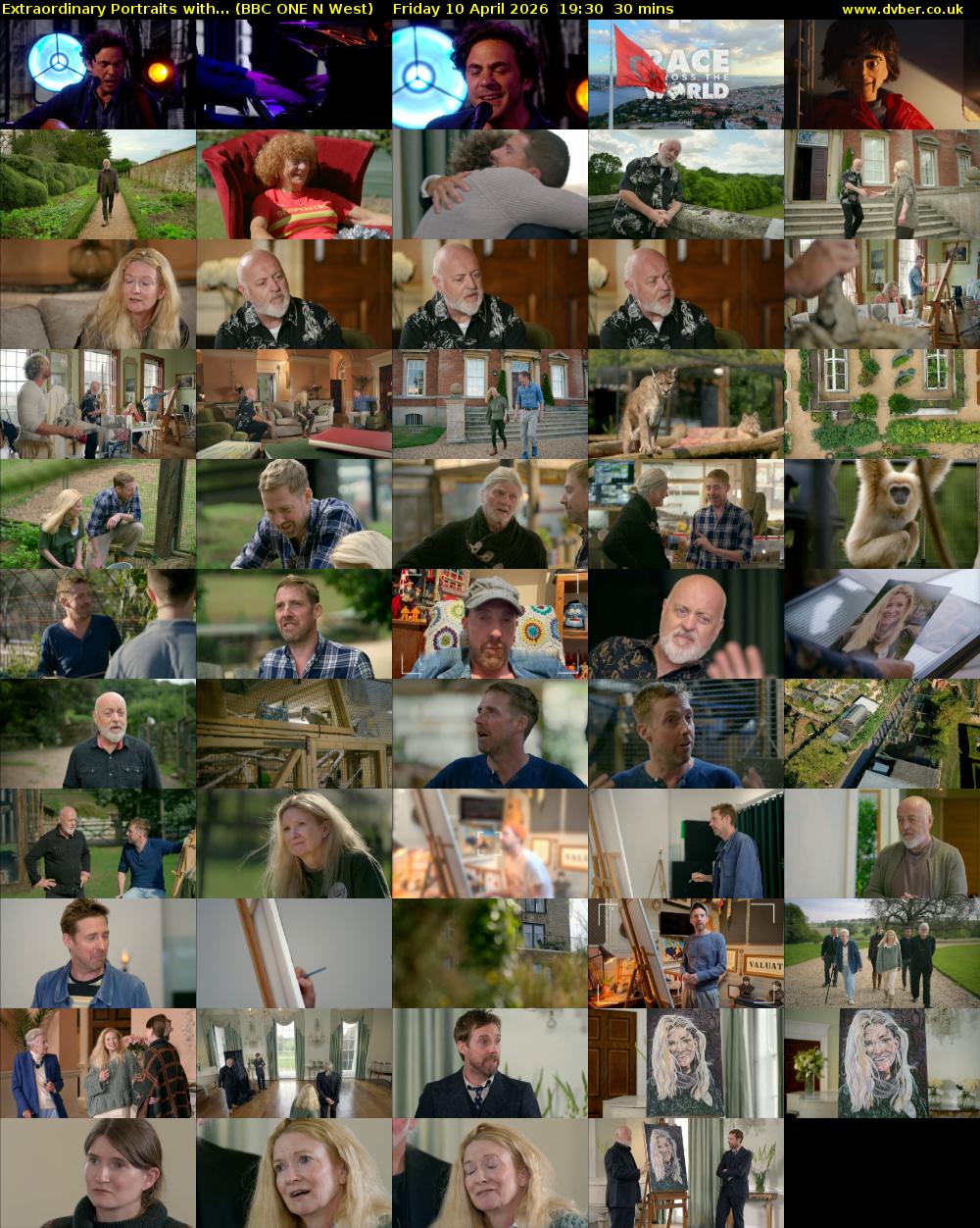 Extraordinary Portraits with... (BBC ONE N West) Friday 10 April 2026 19:30 - 20:00