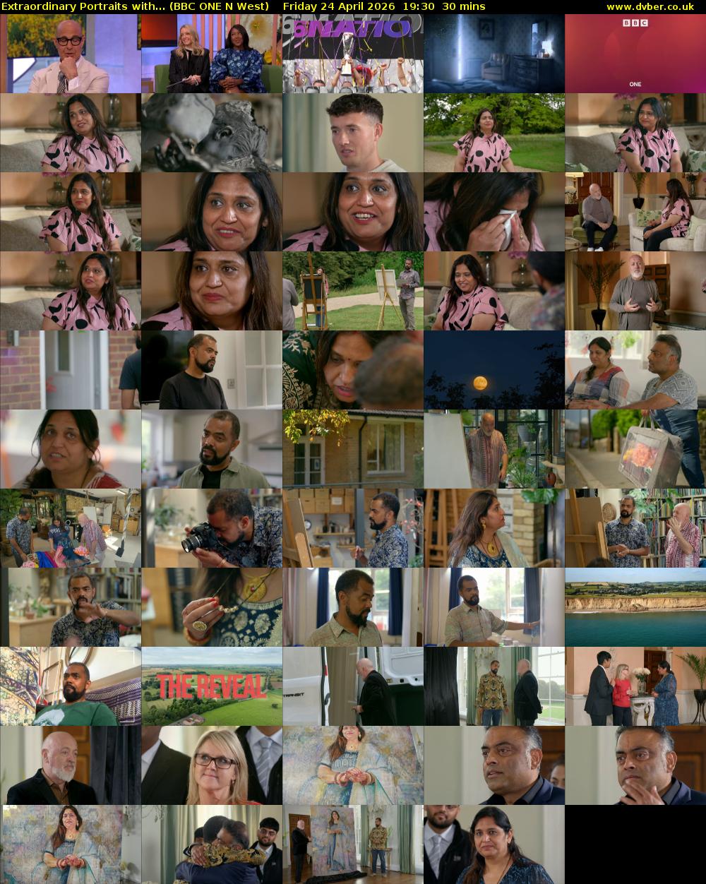 Extraordinary Portraits with... (BBC ONE N West) Friday 24 April 2026 19:30 - 20:00
