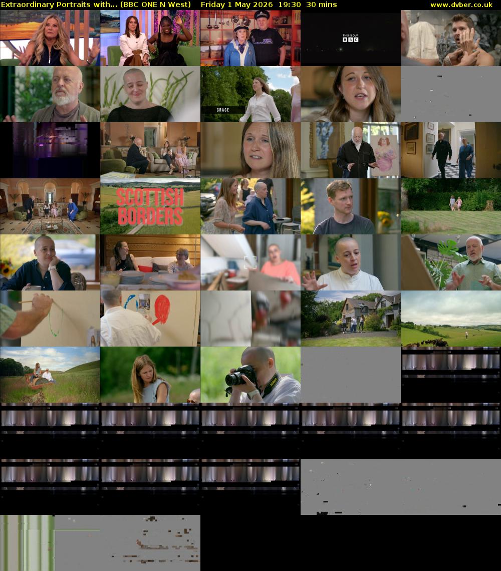 Extraordinary Portraits with... (BBC ONE N West) Friday 1 May 2026 19:30 - 20:00