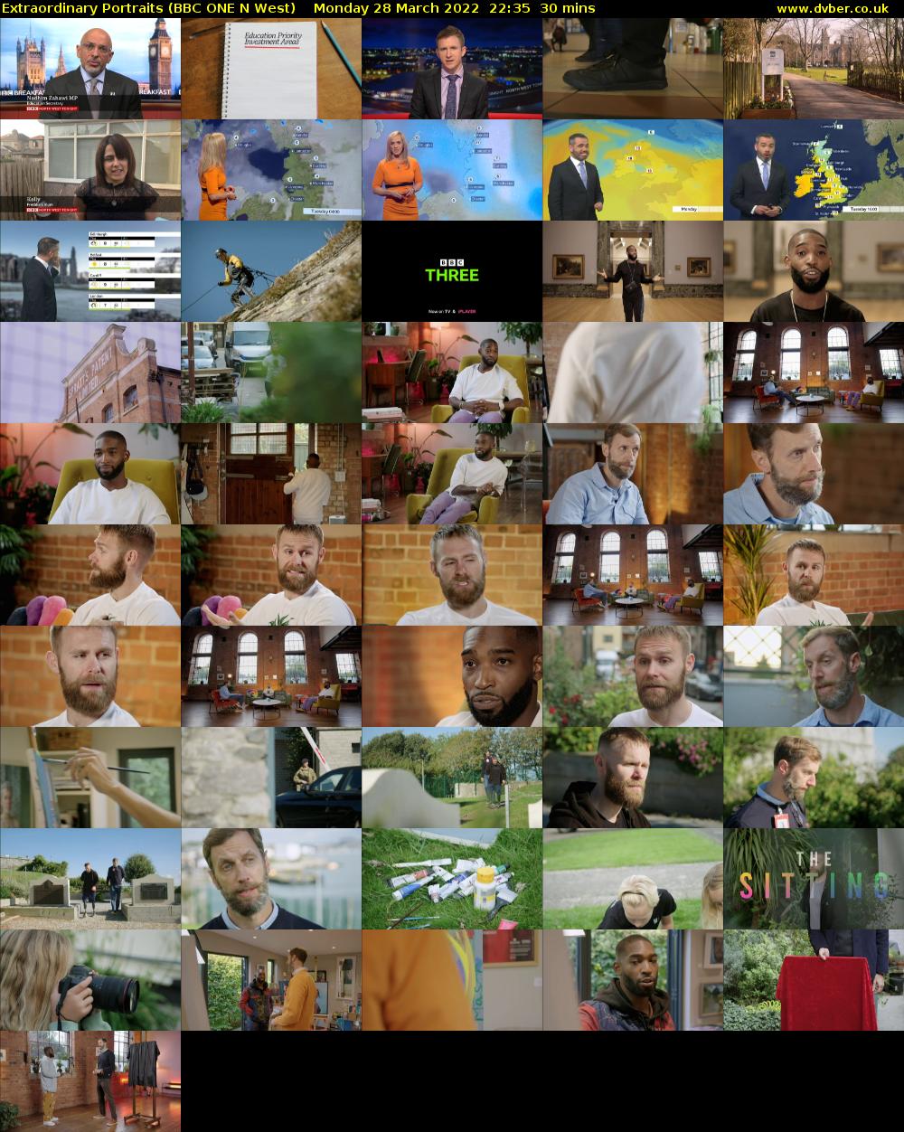 Extraordinary Portraits (BBC ONE N West) Monday 28 March 2022 22:35 - 23:05