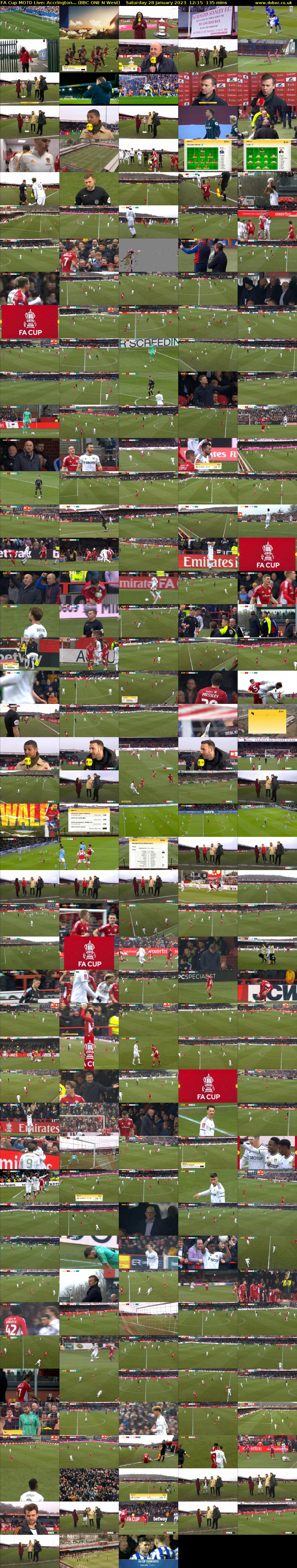 FA Cup MOTD Live: Accrington... (BBC ONE N West) Saturday 28 January 2023 12:15 - 14:30