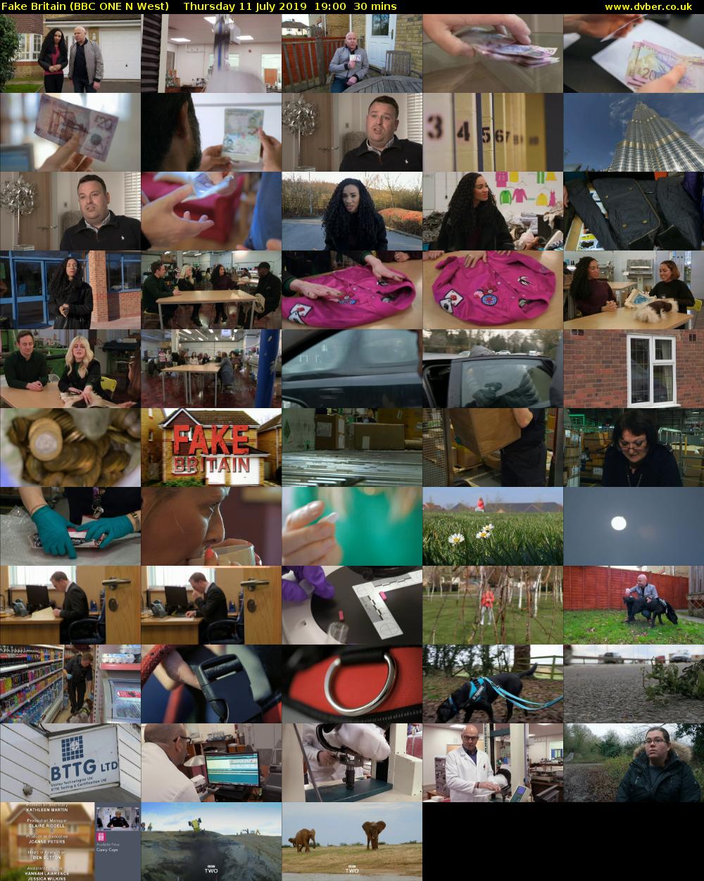 Fake Britain (BBC ONE N West) Thursday 11 July 2019 19:00 - 19:30